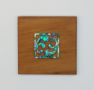 Unfurling Koru Square Coaster