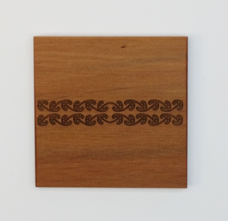 Narrow Kowhaiwhai Square Coaster
